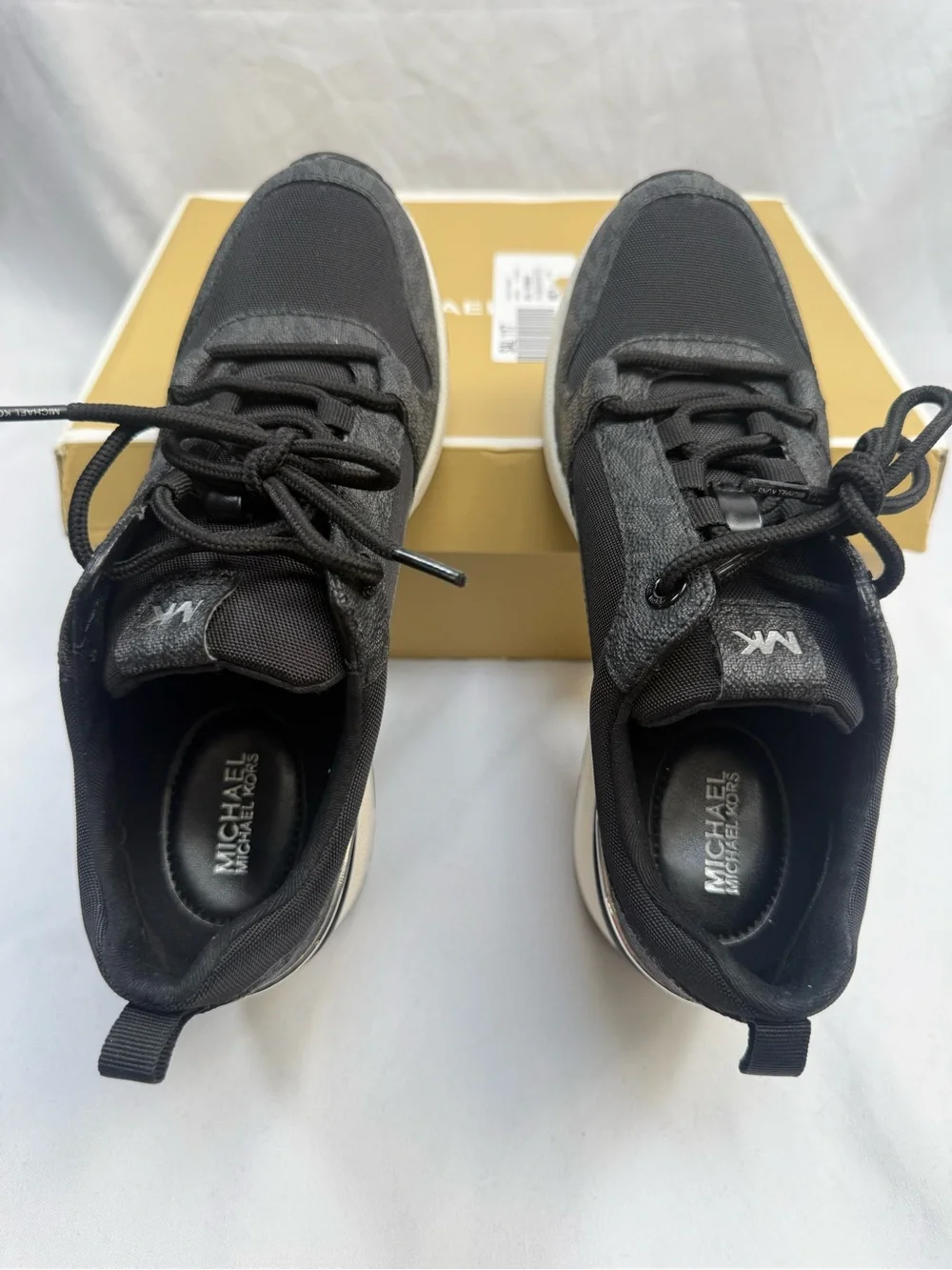 NEW Michael Kors Women’s Sami Zip Sneakers Black Multi Size 7.5M NWB Retail $130